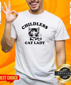 Premium Childless Cat Lady Shirt Kamala Harris 2024 T-Shirt