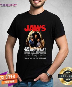 Premium Jaws 49th Anniversary 1975-2024 T-Shirt
