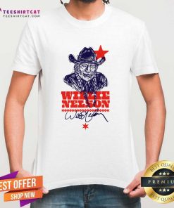 Pretty Woodcut Portrait Willie Nelson T-Shirt