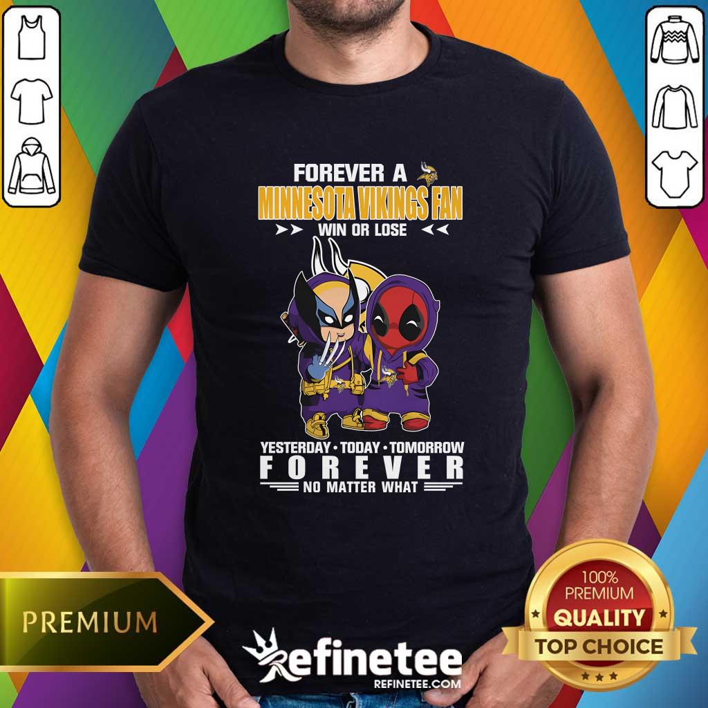 Shirt Top A Minnesota Vikings x Marvel Fan Yesterday Today Tomorrow T-Shirt