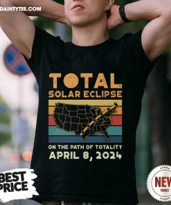 Top April 8 2024 Total Solar Eclipse Shirt American Eclipse Vintage T-Shirt