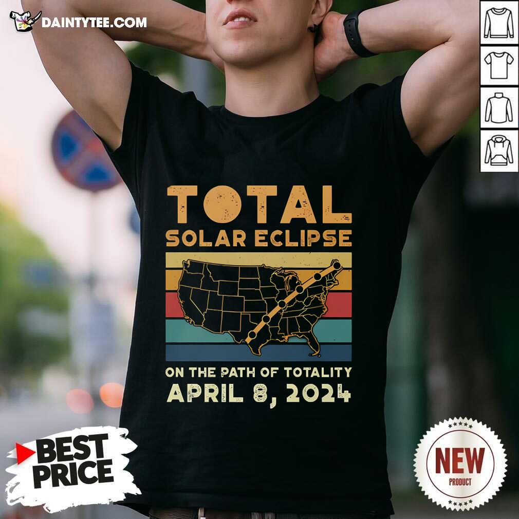 Shirt Top April 8 2024 Total Solar Eclipse Shirt American Eclipse Vintage T-Shirt