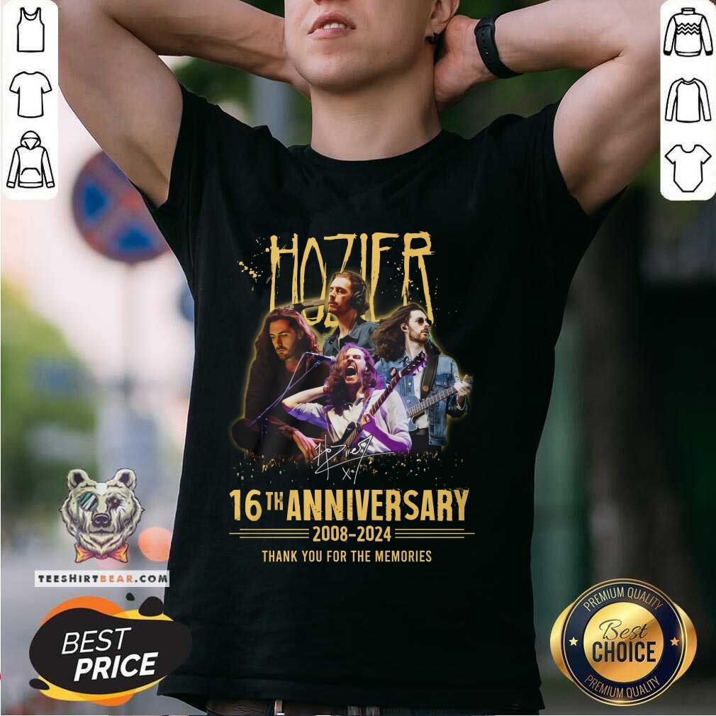Shirt Top Hozier 16th Anniversary 2008-2024 Thank You For The Memories T-Shirt