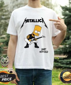 Top Metallica The Simpsons Bart Hetfield T-Shirt