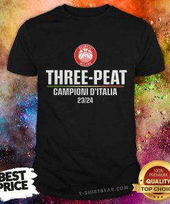 Top Three-Peat Campioni D’Italia Back To Back Olimpia Milano 2023-2024 T-Shirt