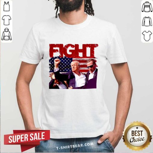 Top Trump Fight 2024 America Flag T-Shirt