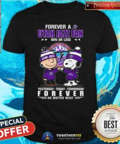 Awesome A Utah Jazz Fan Yesterday Today Tomorrow Forever T-Shirt
