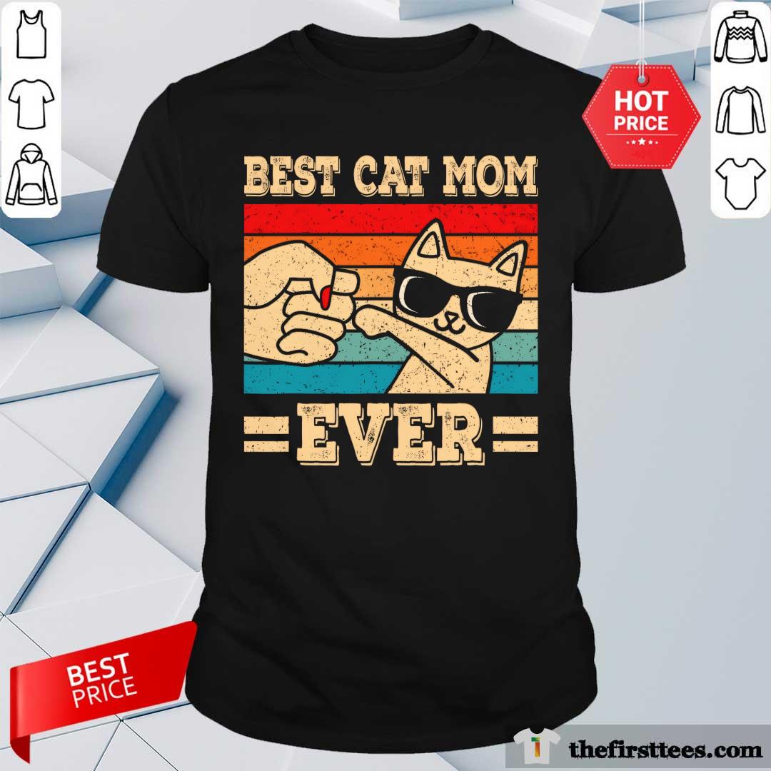 Shirt Awesome Retro Best Cat Mom Ever T-Shirt