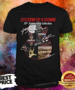 Awesome System Of A Down 30th Anniversary Collection Signatures T-Shirt