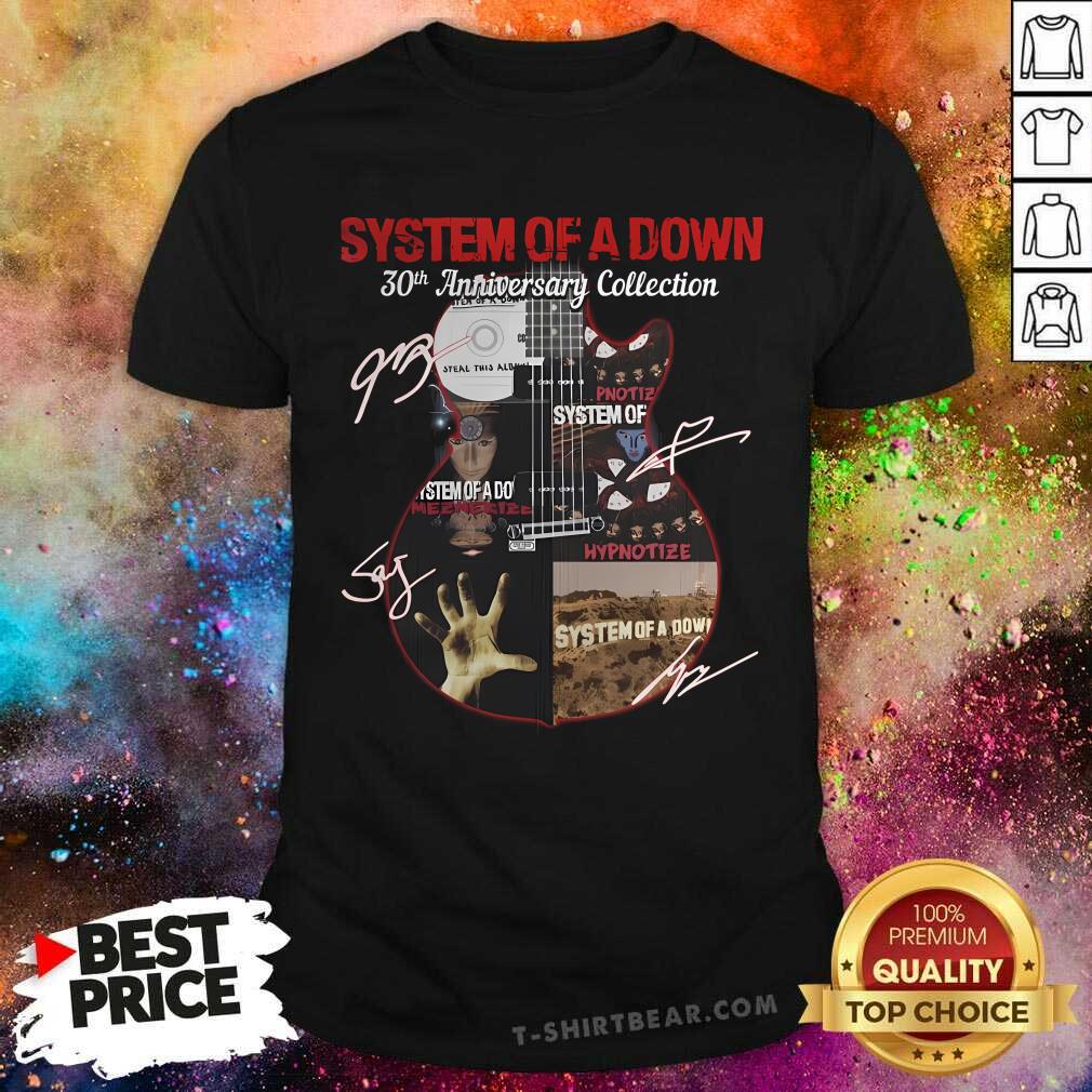 Shirt Awesome System Of A Down 30th Anniversary Collection Signatures T-Shirt