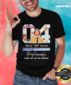 Funny Bailey Zimmerman 04 Year Of 2020 2024 The Memories Signature T-Shirt