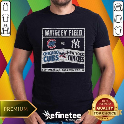 Funny Chicago Cubs Vs New York Yankees Wrigley Field '47 Franklin T-Shirt
