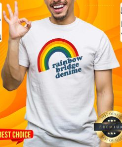 Funny Cute Denime Rainbow Bridge T-Shirt