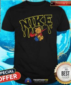 Funny Nike Winnie Pooh Effects Embroidered T-Shirt