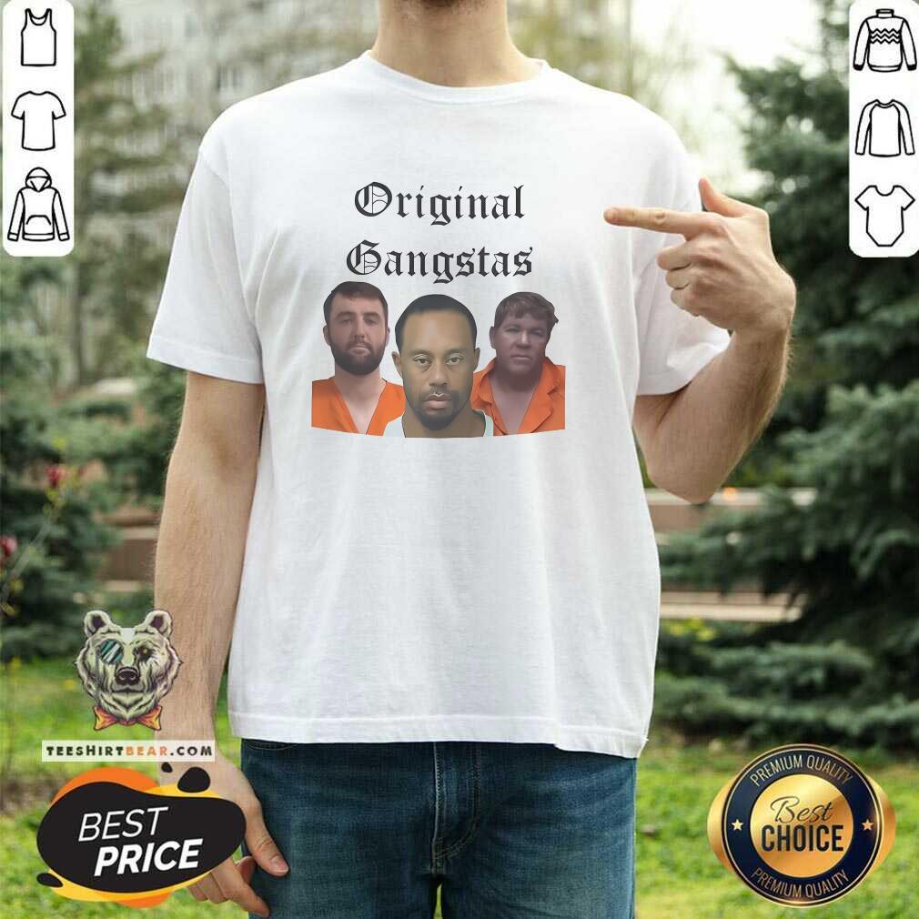 Shirt Funny Scottie Scheffler Tiger Woods John Daly Original Gangstas Mugshot T-Shirt