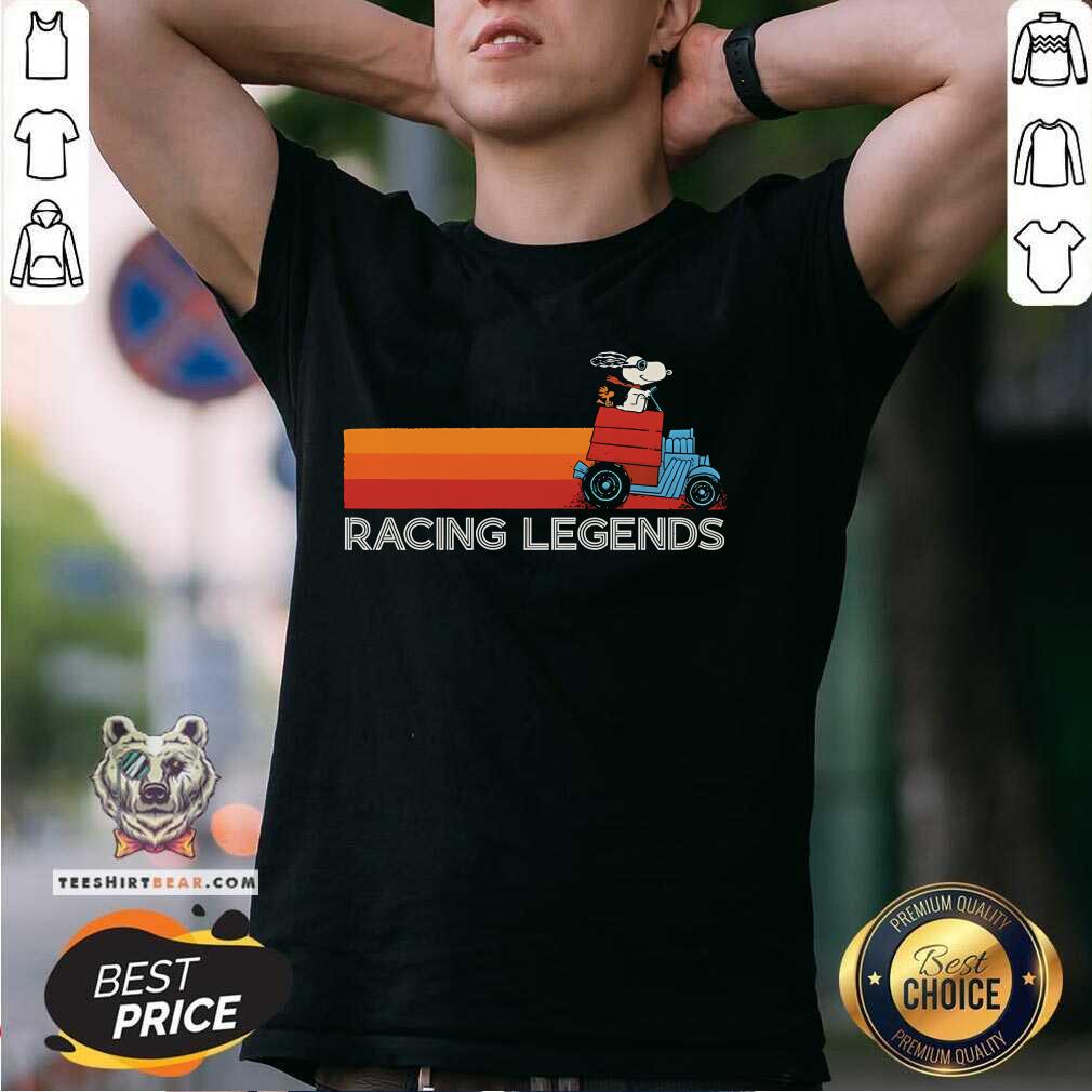 Shirt Funny Snoopy And Woodstock In Hose Racecar Racing Legends T-Shirt