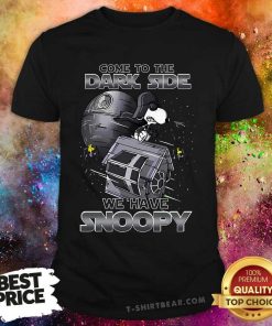 Funny Star Wars And Snoopy Darth Vader Come To The Dark Side T-Shirt