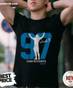 Good Aidan Hutchinson Action Number Silo T-Shirt