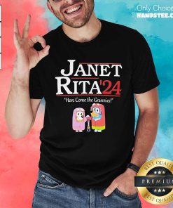 Good Bluey Bingo Janet And Rita 2024 Here Come The Grannies T-Shirt