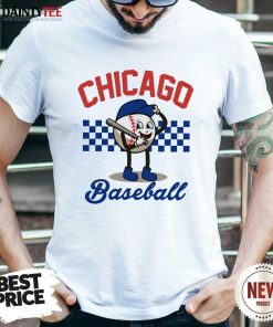 Good Chicago Baseball Funny Mascot Smiling Vintage T-Shirt