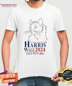 Good Harris Walz 2024 Let’s Win This Cat Vote Kamala T-Shirt