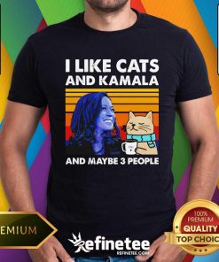 Good I Like Cats And Kamala And Maybe 3 People Vintage T-Shirt