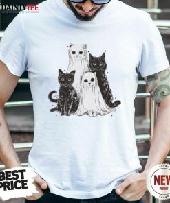 Great Cute Halloween Ghost Cat T-Shirt