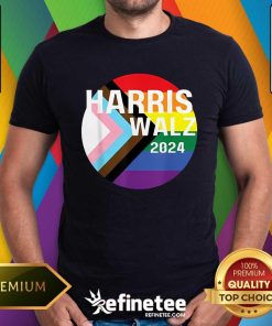 Great Harris Walz 2024 LGBTQ Gay Pride Rainbow Kamala Harris T-Shirt
