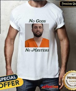 Great No God No Masters Scottie Scheffler Mugshot T-Shirt