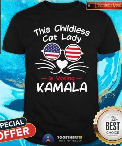 Great This Childless Cat Lady Is Voting Kalama Harris T-Shirt
