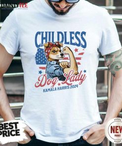 Hot Childless Dog Lady Madam President Kamala Harris 2024 T-Shirt