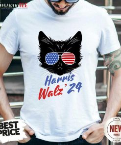 Hot Harris Walz ’24 Black Cat T-Shirt
