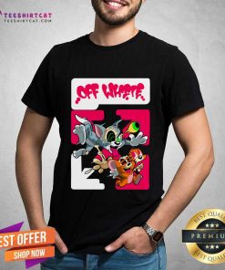 Hot Off White Tom And Jerry Chasing T-Shirt