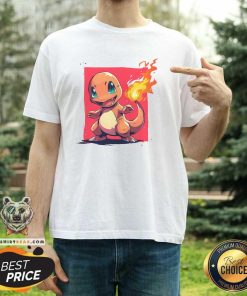 Hot Pokemon Charmander Fire Starter Paint T-Shirt