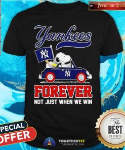 Hot Snoopy New York Yankees Flag Forever Not Just When We Win T-Shirt