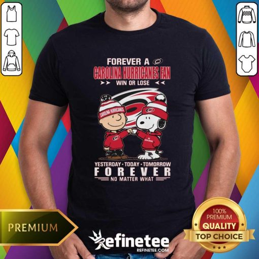 Nice A Carolina Hurricanes Fan Yesterday Today Tomorrow Forever T-Shirt