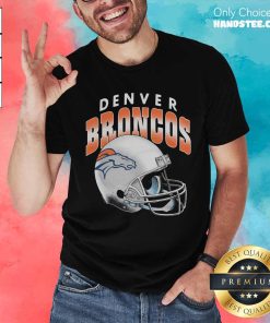 Nice Denver Broncos Gradient Helmet T-Shirt