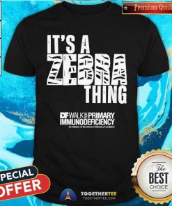Nice It’s A Zebra Thing Idf Walk For Primary Immunodeficiency T-Shirt