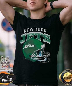 Nice New York Jets Gradient Helmet T-Shirt