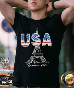 Official 2024 Paris USA Eiffel Tower France Olympics Games T-Shirt