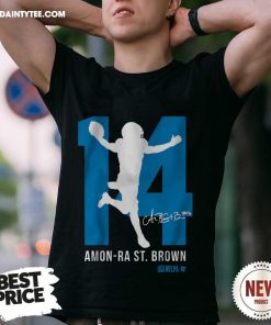 Official Amon-Ra St. Brown Action Number Silo T-Shirt