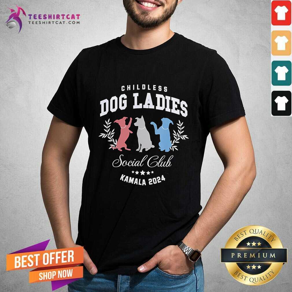 Shirt Official Childless Dog Lady Social Club President Kamala Harris 2024 T-Shirt