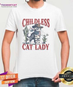 Official Cowboy Cat Childless Cat Lady For Kamala T-Shirt