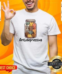 Official Cute Cat Antidepressants Jar T-Shirt