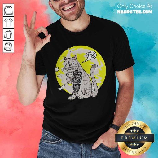 Official Cute Cat Tattoo T-Shirt