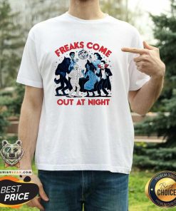 Official Freaks Come Out At Night Disco Halloween T-Shirt