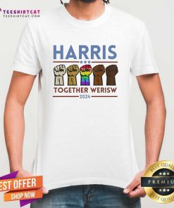 Official Harris Together We Rise 2024 Voting For Kamala T-Shirt