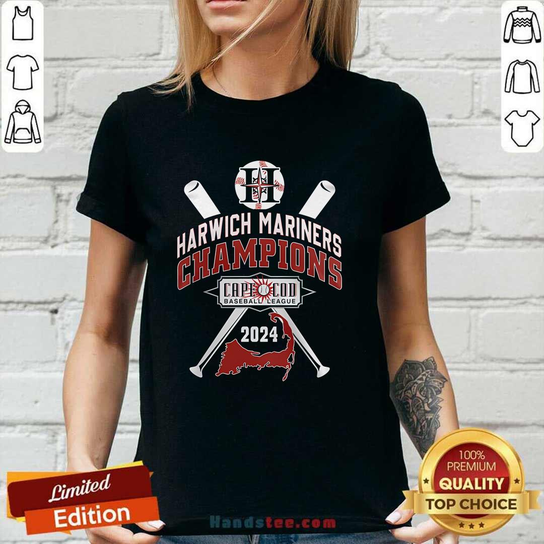 Ladies-tee Official Harwich Mariners Cape Cod Baseball League Champions 2024 Ladies-tee