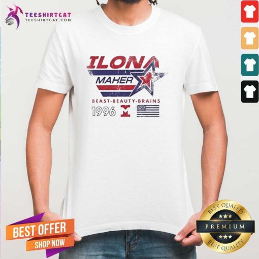 Official Ilona Maher Beast Beauty Brains 1996 T-Shirt