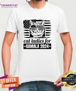 Official Kamala Harris 2024 Cat Lady Voting Cats Feminine T-Shirt